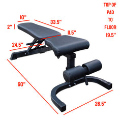 4 in 1 Adjustable Incline Decline Econo Bench Press by USA Proline